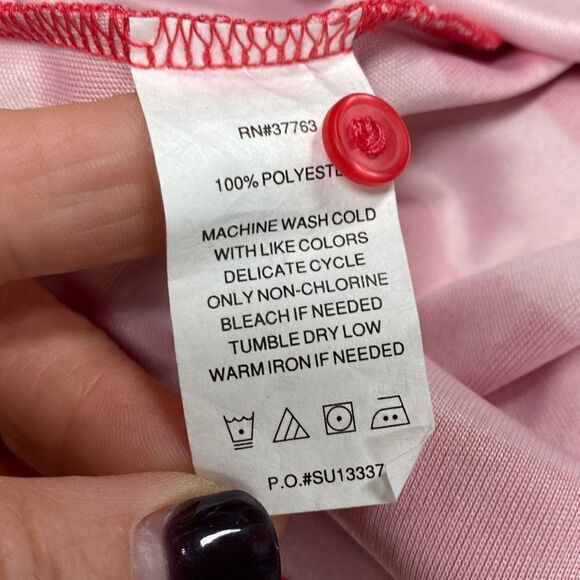 PGA Tour Pink Stripe Polo Shirt Size Medium NWOT - Picture 5 of 5